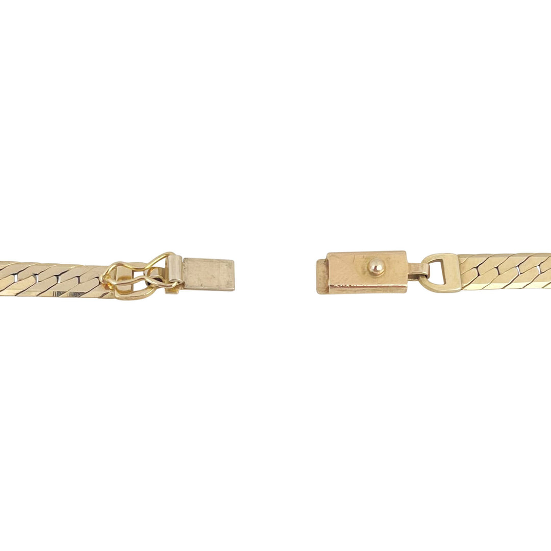14k Yellow Gold 20.5g Solid Thick 5mm Herringbone Link Chain Necklace Italy 18"