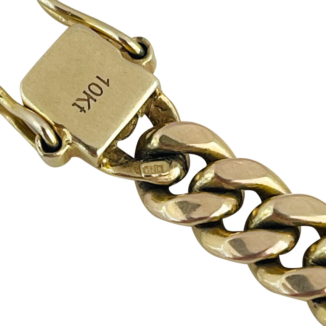 10k Yellow Gold 34.5g Hollow Polished 6.5mm Curb Cuban Link Chain Necklace 22"