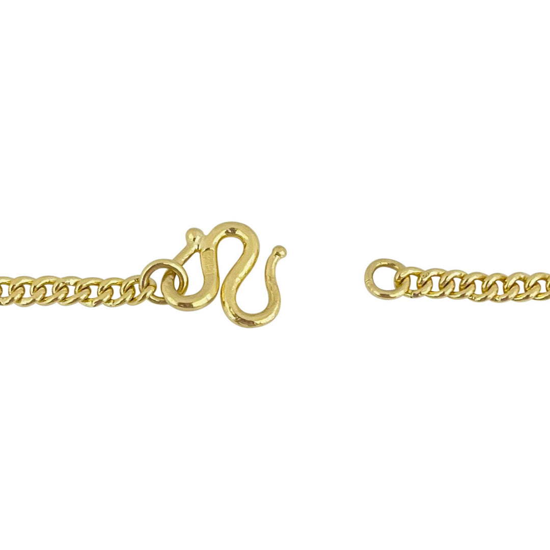 24k Pure Yellow Gold 26.2g Solid 3.5mm Curb Link Chain Necklace 19"