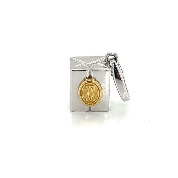 Cartier Gift Box Double C 18k Two Tone Gold Charm Pendant 1