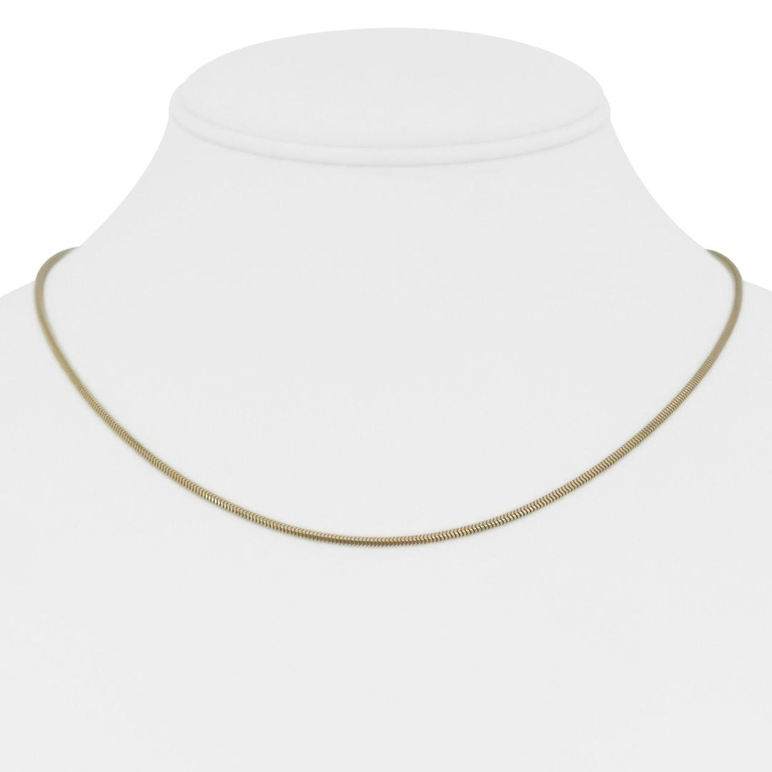 14k Yellow Gold 4.5g Solid Thin 1.2mm Snake Link Necklace 17"