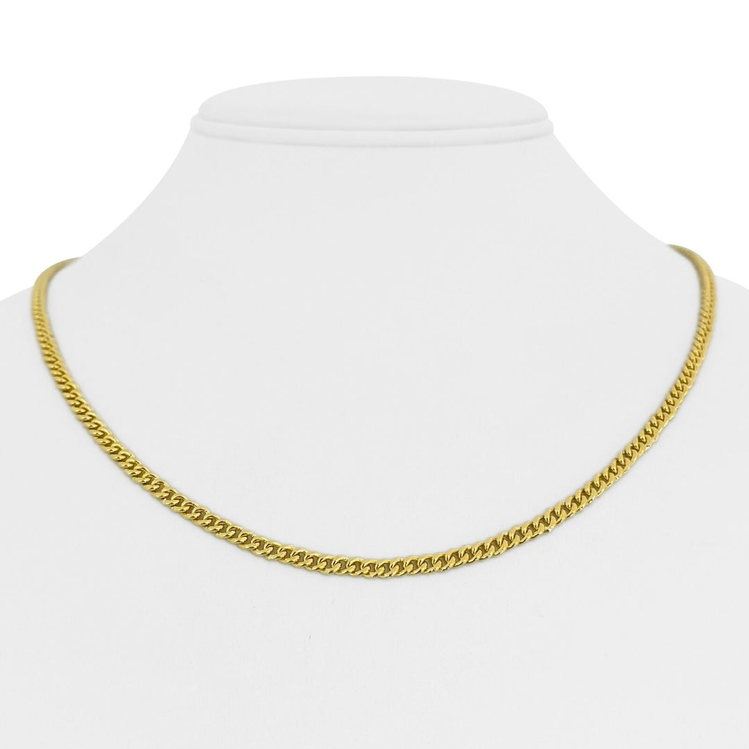 24k Pure Yellow Gold 26.2g Solid 3.5mm Curb Link Chain Necklace 19"