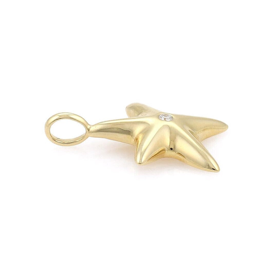 Tiffany & Co. 18k Yellow Gold and Diamond Starfish Charm Pendant