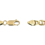 14k Yellow Gold 12g Men's Polished 6mm Figarucci Link Bracelet Italy 9"