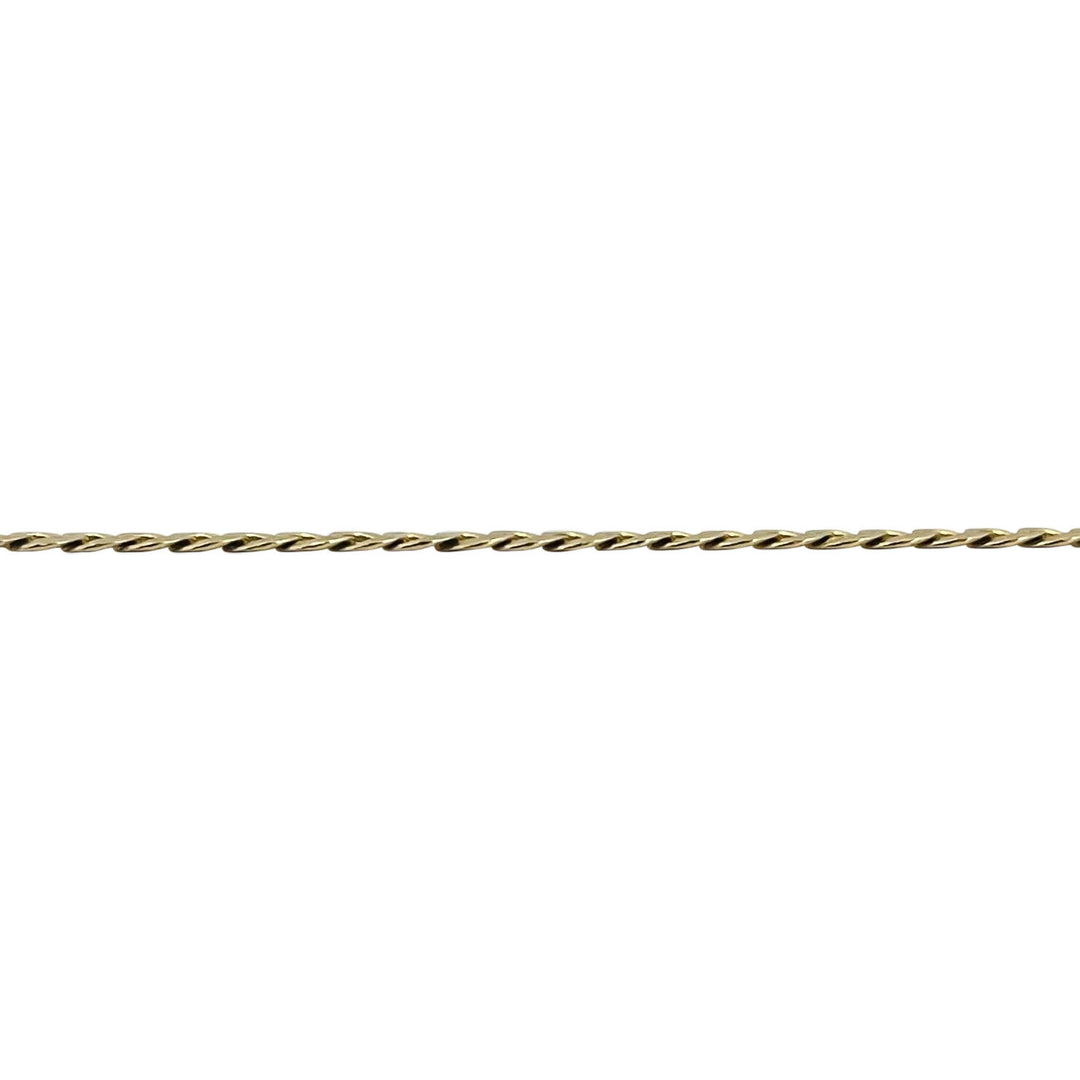 14k Yellow Gold 8.4g Thin Flat 3mm Curb Link Chain Necklace 20.5"
