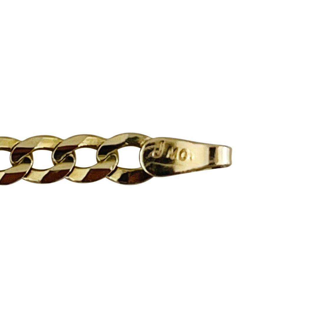 14k Yellow Gold 8.4g Thin Flat 3mm Curb Link Chain Necklace 20.5"
