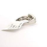 Brand New 1.07cttw Diamond 14k White Gold Bypass Ring Size 7