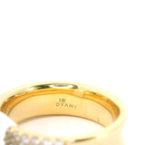 Dvani 14k Yellow Gold and 1.17cttw Diamond Half Eternity Band Ring Size 7