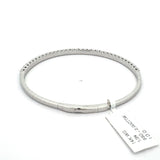 Brand New 14k White Gold and 2cttw Diamond Flex Bangle Bracelet 7"