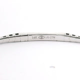 Brand New 14k White Gold and Diamond Bangle Bracelet 6.5"