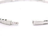 Brand New 14k White Gold and Diamond Bangle Bracelet 6.5"