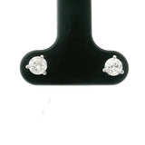 Brand New 1/2cttw Round Brilliant Diamond Stud Earrings 14k White Gold