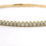 Brand New 14k Yellow Gold and 1.4cttw Diamond Flex Bangle Bracelet 7"