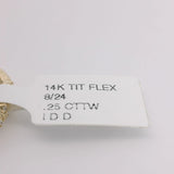 Brand New 14k Yellow and Diamond Wrap Flex Band Ring Size 7