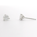 Brand New 3/4cttw Round Brilliant Diamond Stud Earrings 14k White Gold