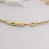 Brand New 14k Yellow Gold and Diamond Butterfly Flex Bangle Bracelet 7"