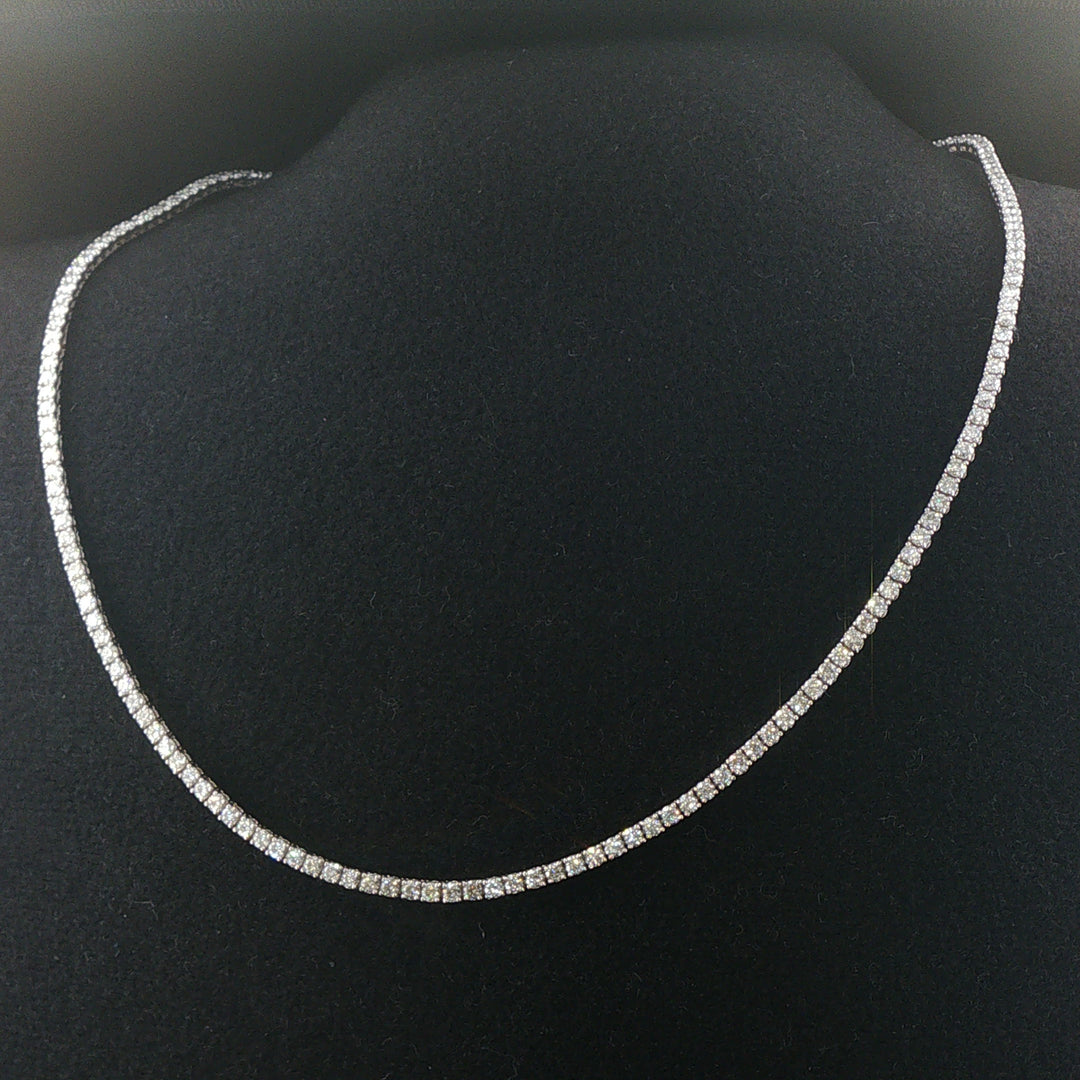Brand New 6.5cttw Natural Diamond Tennis Necklace in 14k Gold