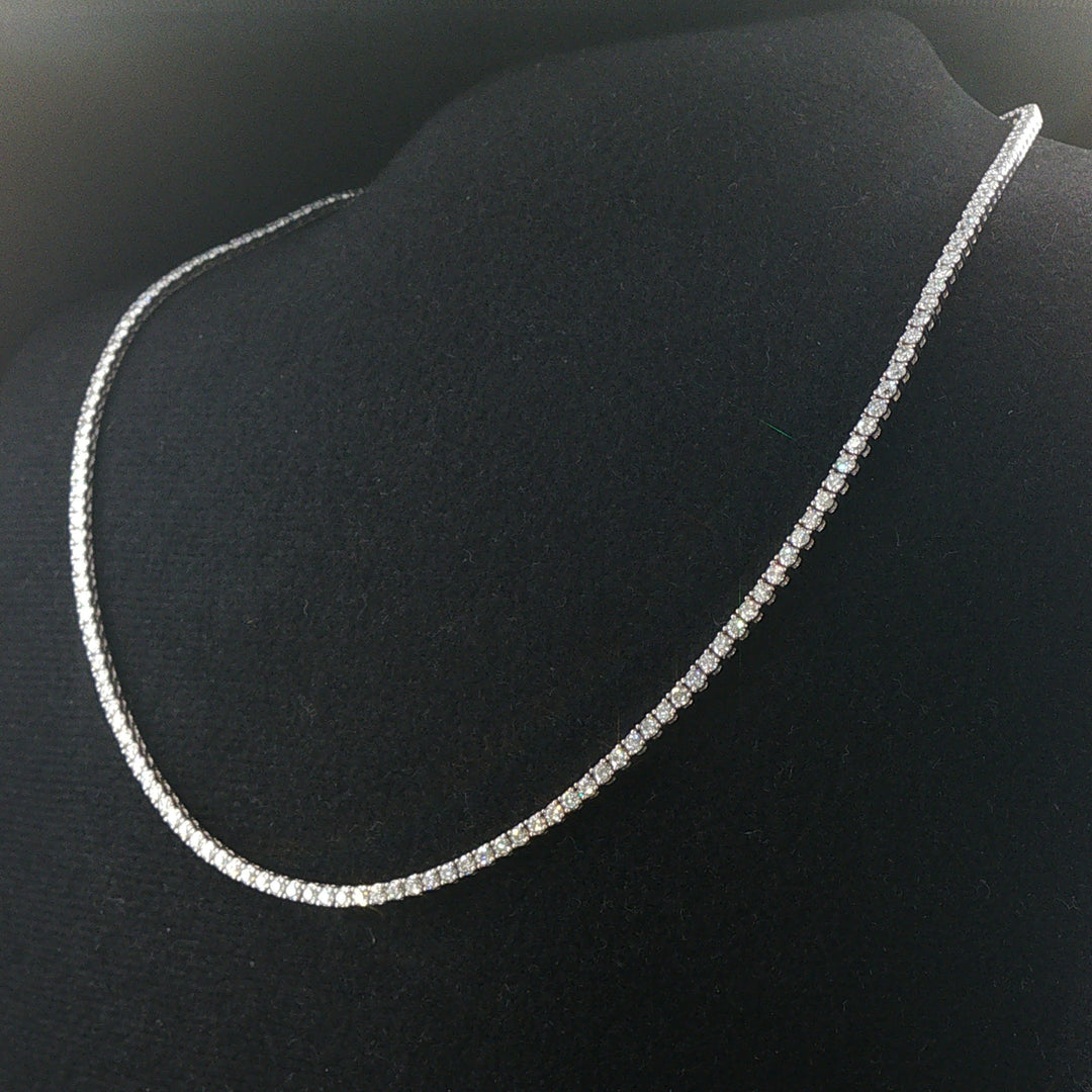 Brand New 6.5cttw Natural Diamond Tennis Necklace in 14k Gold