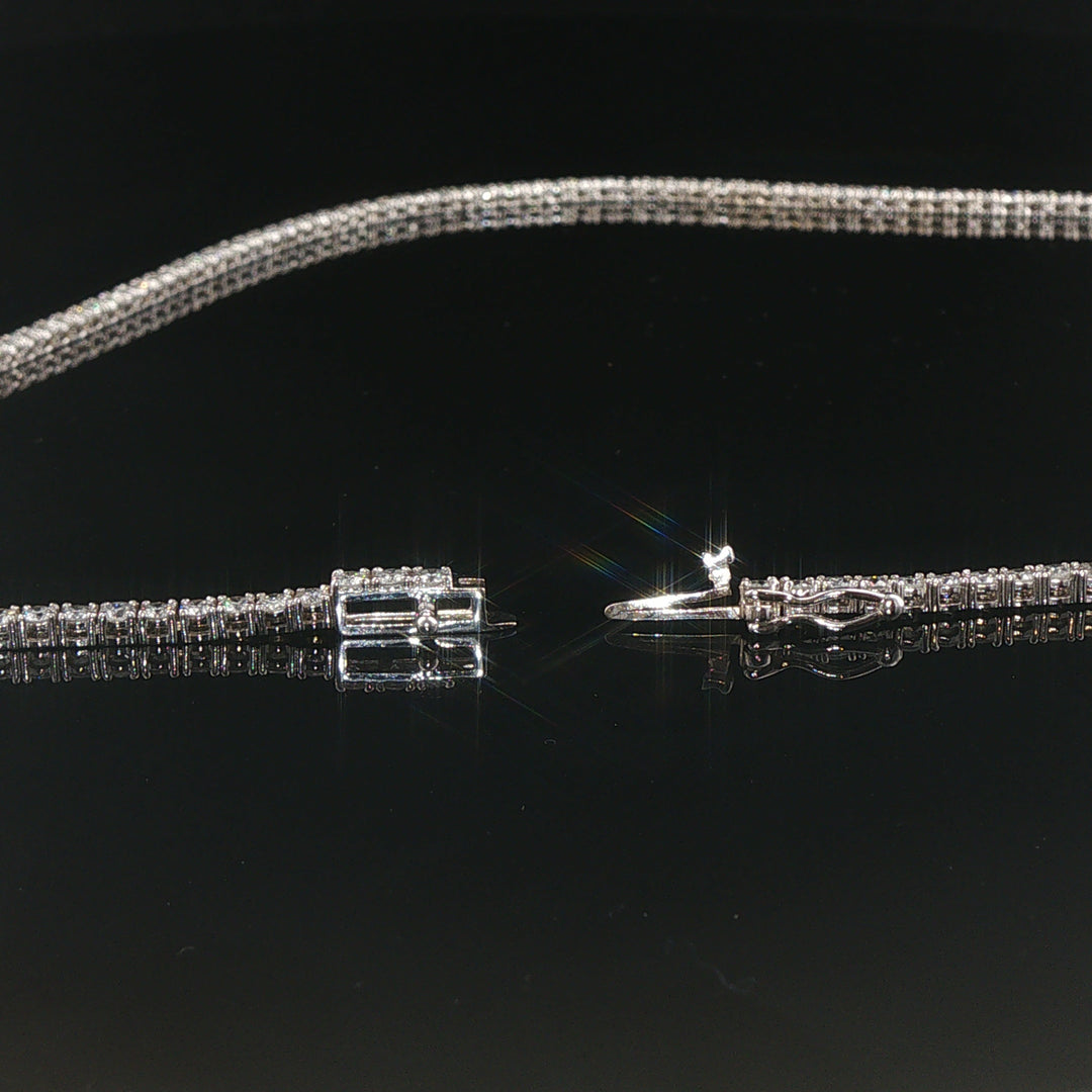 Brand New 6.5cttw Natural Diamond Tennis Necklace in 14k Gold