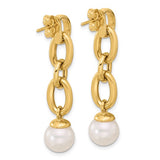 Brand New 14k Polished Freshwater Cultured Pearl Dangle Earrings