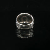 David Yurman 14k Yellow Gold and 925 Sterlin Silver Cable Band Ring Size 7
