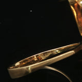 18k Yellow Gold 9.3g Solid Vintage Abstract Multi Gemstone Ring Size 8