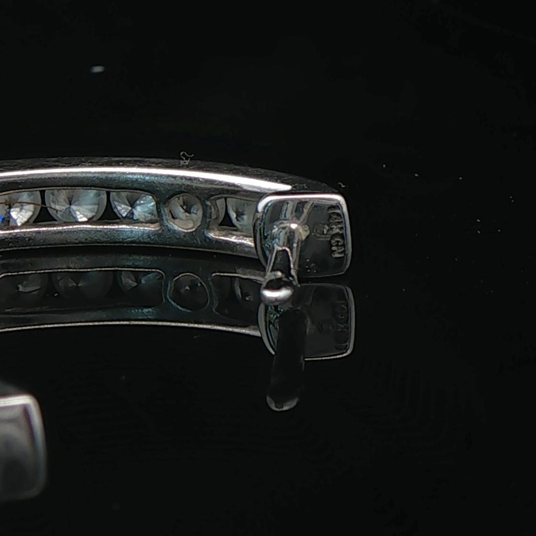 14k White Gold and 1cttw Diamond Hoop Earrings