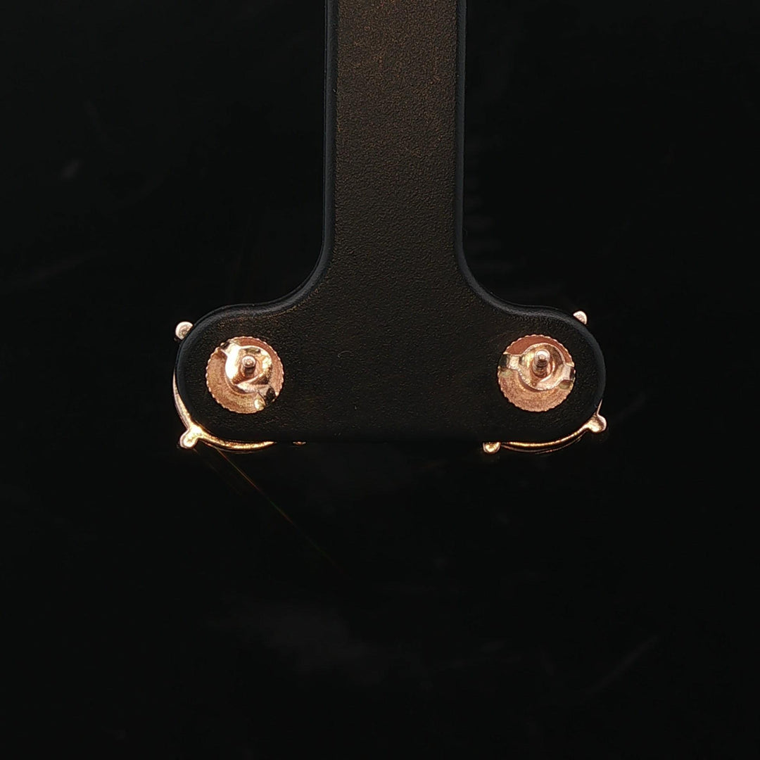 14k Rose Gold and 1cttw Diamond Cluster Stud Earrings