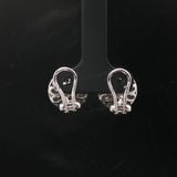 18k White Gold and 3cttw Diamond Cluster Button Stud Earrings