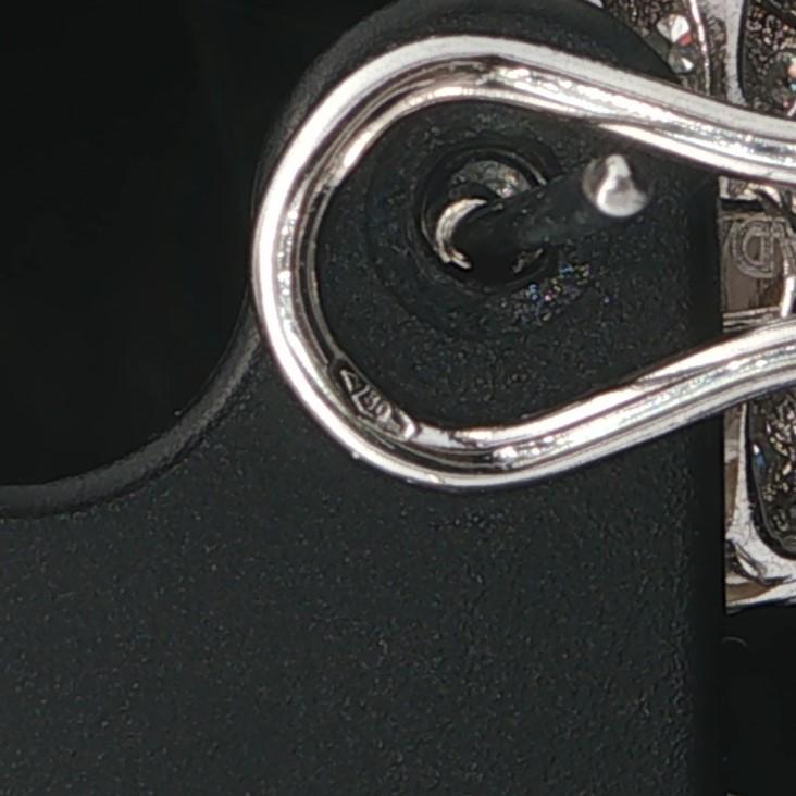 18k White Gold and 3cttw Diamond Cluster Button Stud Earrings