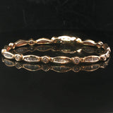 14k Yellow Gold and 2cttw Round and Baguette Diamond Link Bracelet 7.25"