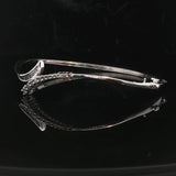 14k Yellow Gold and 0.50cttw Diamond Bypass Bangle Bracelet 7"