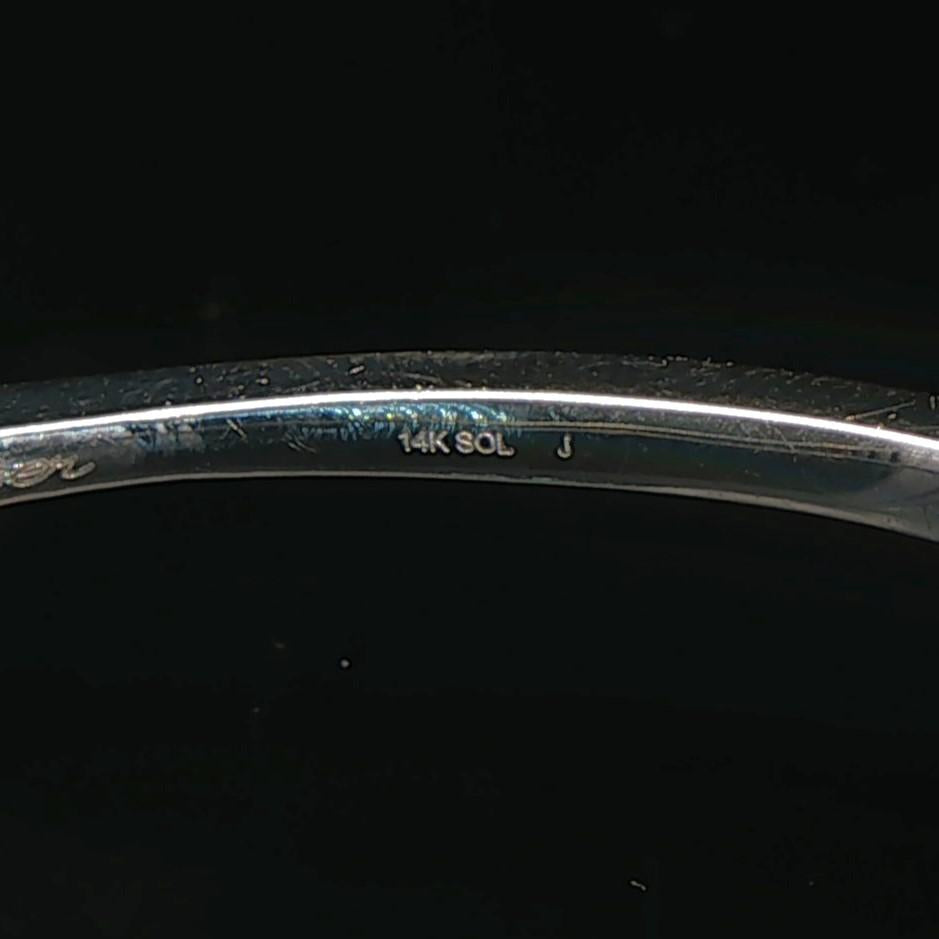 14k Yellow Gold and 0.50cttw Diamond Bypass Bangle Bracelet 7"