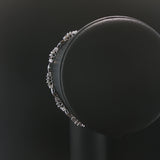 14k White Gold and 1cttw Round and Baguette Diamond Link Bracelet 7"