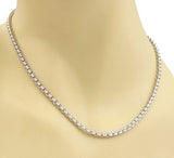 Chopard 18k White Gold 3.5mm Rolo Link Chain Necklace 16"