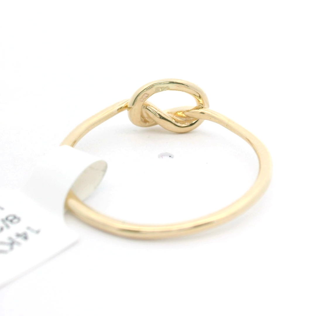 Brand New 14k Yellow Gold Ladies Love Knot Ring D'Amico Size 6.75