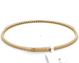 Brand New 14k Yellow Gold and 1.4cttw Diamond Flex Bangle Bracelet 7"