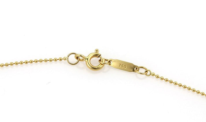 Tiffany & Co. 18k Yellow Gold Mini Heart Key Pendant Necklace 16"