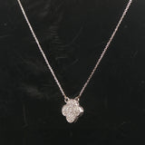 Brand New 0.50cttw Natural Diamonds Clover Pendant Necklace in 14k White Gold