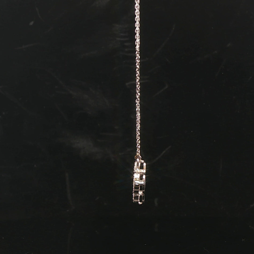 Brand New 0.50cttw Natural Diamonds Clover Pendant Necklace in 14k White Gold