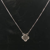 Brand New 0.50cttw Natural Diamonds Clover Pendant Necklace in 14k White Gold