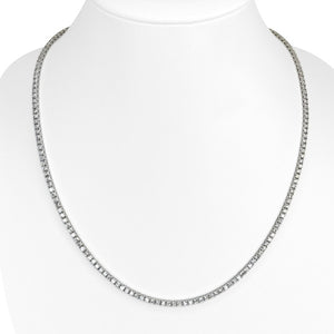 Brand New 8cttw Natural Diamond Tennis Necklace in 14k White Gold 18"