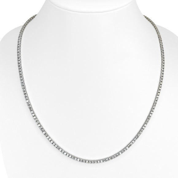 Brand New 14cttw Natural Diamond Tennis Necklace in 14k White Gold 18