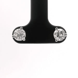 Brand New 1.2cttw Natural Diamond Stud Earrings in 14k White Gold
