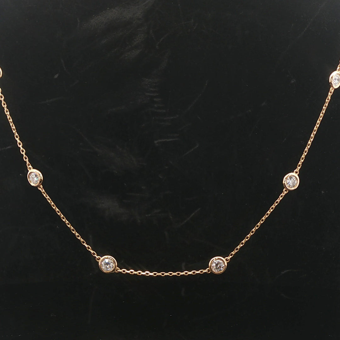 Brand New 2cttw Natural Diamonds by the Yard Necklace in 14k Yellow Gold