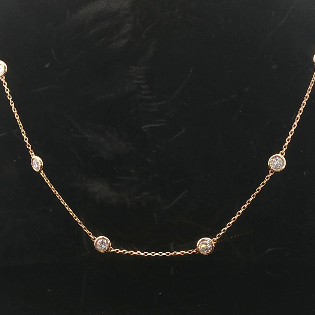 Brand New 2cttw Natural Diamonds by the Yard Necklace in 14k Yellow Gold