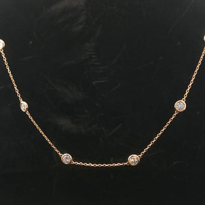 Brand New 2cttw Natural Diamonds by the Yard Necklace in 14k Yellow Gold