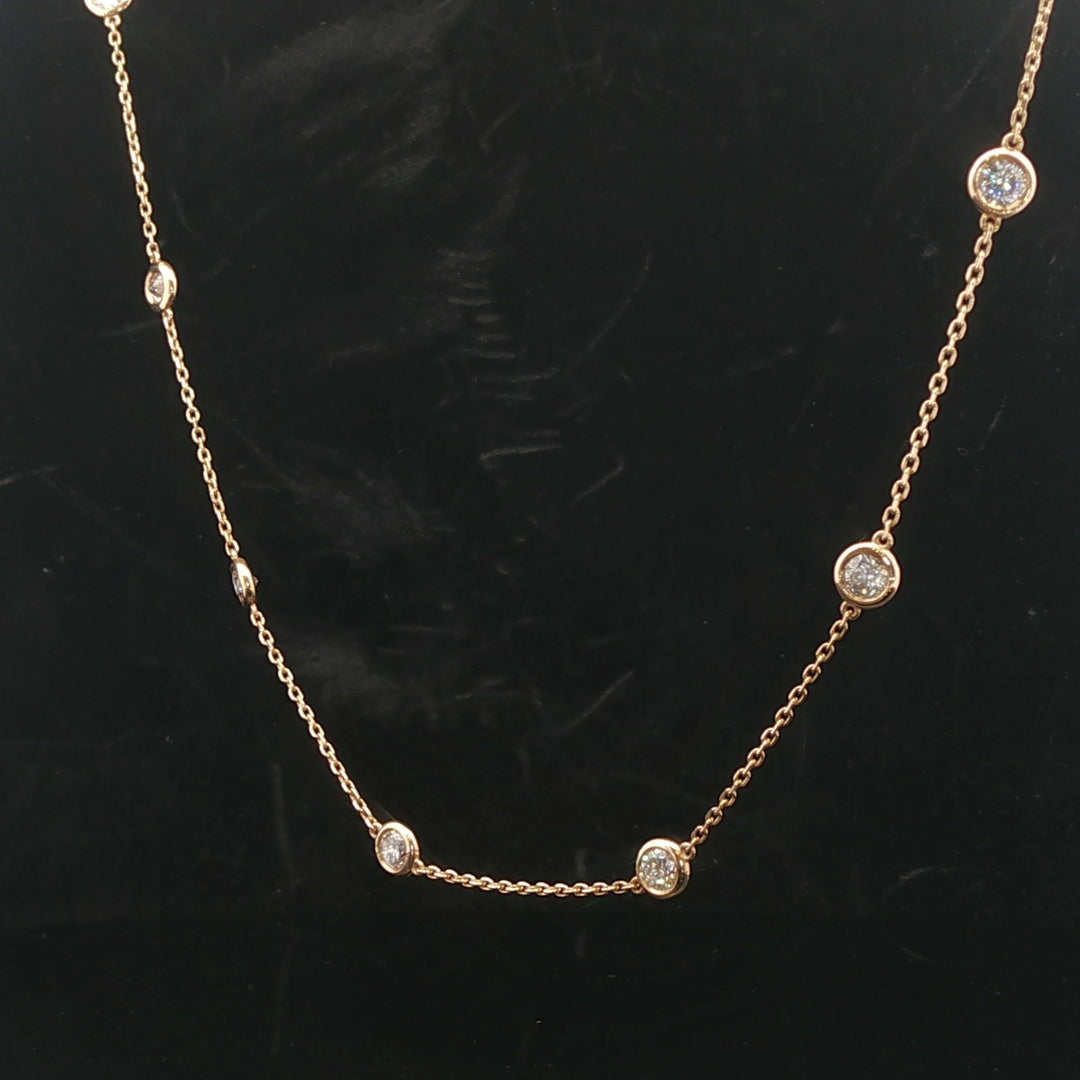 Brand New 2cttw Natural Diamonds by the Yard Necklace in 14k Yellow Gold