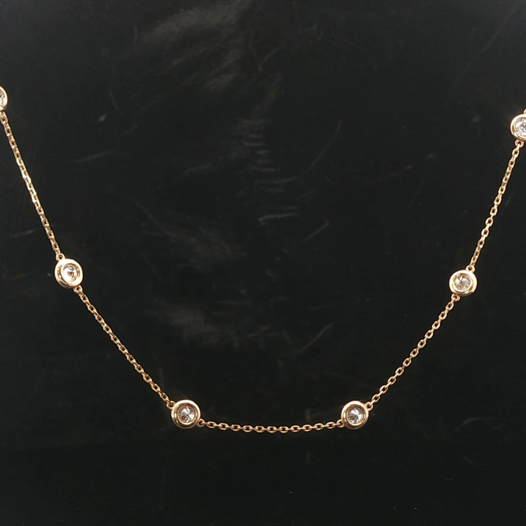 Brand New 2cttw Natural Diamonds by the Yard Necklace in 14k Yellow Gold