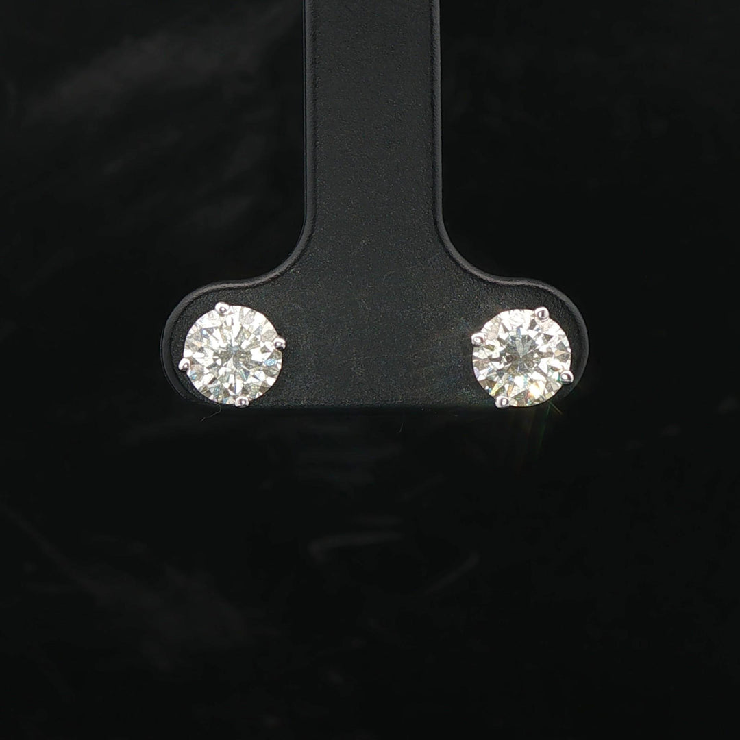 Brand New 1.25cttw Natural Diamond Stud Earrings in 14k White Gold
